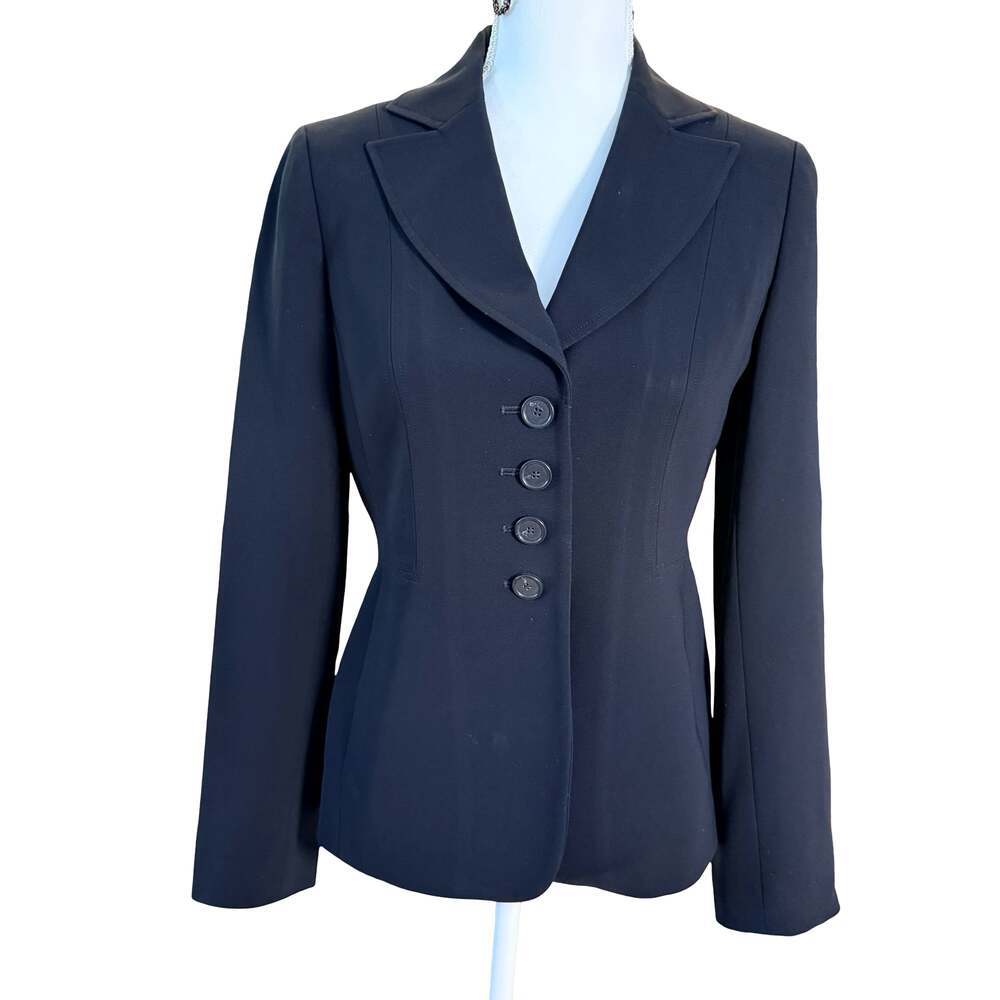 Ann Taylor Women's Black Four-Button Blazer Size 0